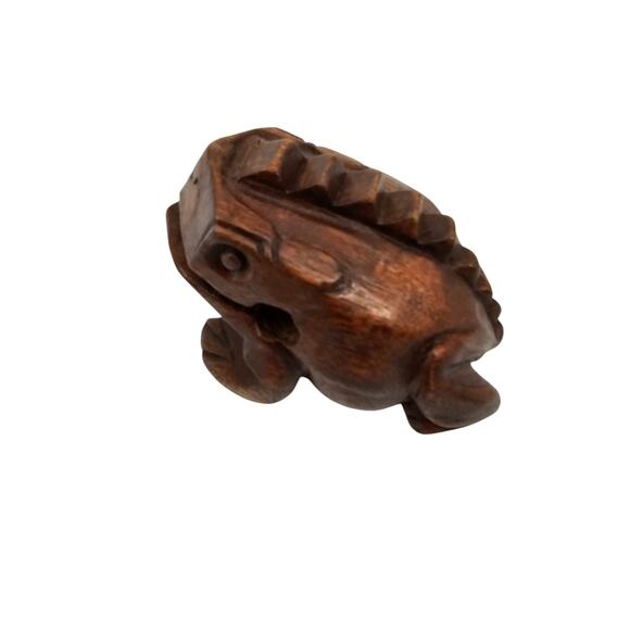 Wooden Frog Guiro Rasp Percussion Musical Instrument Carved Croaking Frog - Picture 3 of 6
